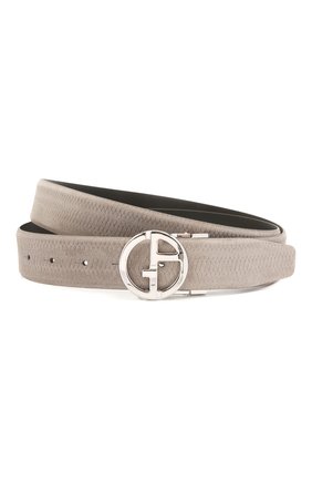 Мужской замшевый ремень GIORGIO ARMANI серого цвета по цене 24250 руб., арт. Y2S264/YQI8E | Фото 1 Мужской замшевый ремень GIORGIO ARMANI серого цвета, арт. Y2S264/YQI8E | Фото 1
