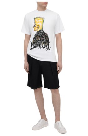Мужская хлопковая футболка DOMREBEL белого цвета по цене 10650 руб., арт. DUDE/T-SHIRT | Фото 2 Мужская хлопковая футболка DOMREBEL белого цвета, арт. DUDE/T-SHIRT | Фото 2 (Рукава: Короткие; Принт: С принтом; Стили: Панк; Материал внешний: Хлопок; Длина (для топов): Стандартные)