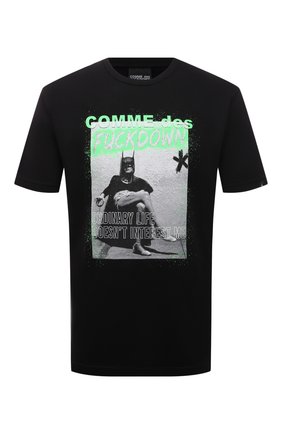Мужская хлопковая футболка COMME DES FUCKDOWN черного цвета по цене 5960 руб., арт. CDFU1206 | Фото 1 Мужская хлопковая футболка COMME DES FUCKDOWN черного цвета, арт. CDFU1206 | Фото 1