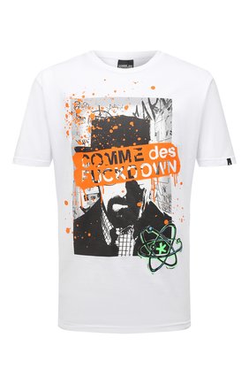 Мужская хлопковая футболка COMME DES FUCKDOWN белого цвета по цене 5960 руб., арт. CDFU1141 | Фото 1 Мужская хлопковая футболка COMME DES FUCKDOWN белого цвета, арт. CDFU1141 | Фото 1