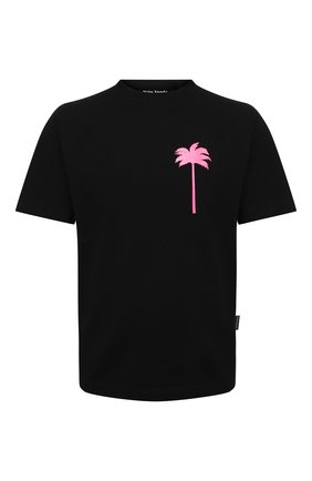 Мужская хлопковая футболка PALM ANGELS черного цвета по цене 22650 руб., арт. PMAA001S21JER0081032 | Фото 1 Мужская хлопковая футболка PALM ANGELS черного цвета, арт. PMAA001S21JER0081032 | Фото 1