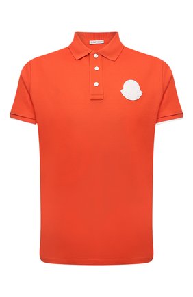 Мужское хлопковое поло MONCLER оранжевого цвета по цене 21100 руб., арт. G1-091-8A724-00-84673 | Фото 1 Мужское хлопковое поло MONCLER оранжевого цвета, арт. G1-091-8A724-00-84673 | Фото 1