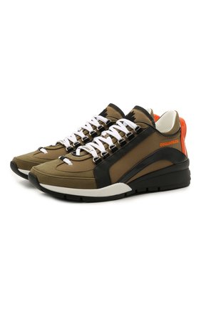 Мужские комбинированные кроссовки 551 DSQUARED2 хаки цвета по цене 31600 руб., арт. SNM0505 11702261 | Фото 1 Мужские комбинированные кроссовки 551 DSQUARED2 хаки цвета, арт. SNM0505 11702261 | Фото 1