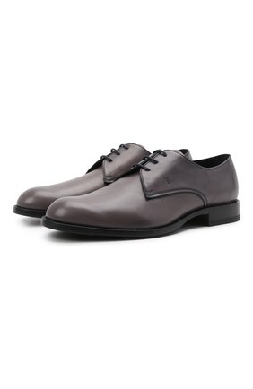Мужские кожаные дерби TOD’S темно-серого цвета по цене 56400 руб., арт. XXM01E00C20D9C | Фото 1 Мужские кожаные дерби TOD’S темно-серого цвета, арт. XXM01E00C20D9C | Фото 1
