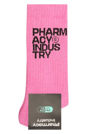 Мужские хлопковые носки PHARMACY INDUSTRY розового цвета, арт. PHMA023 | Фото 1 (Материал внешний: Хлопок; Кросс-КТ: бельё)