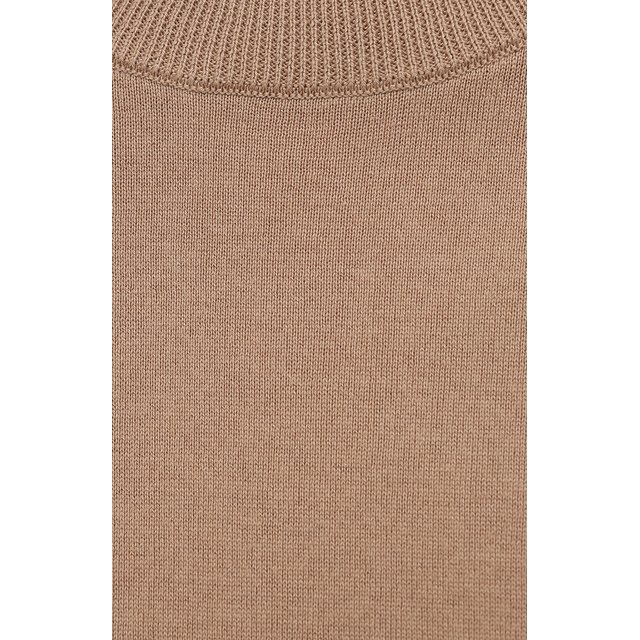 Хлопковый пуловер BOSS 50436149, цвет бежевый, размер 44 - фото 5