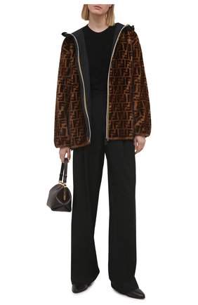 Женская куртка с меховой подкладкой FENDI коричневого цвета по цене 1990000 руб., арт. FNE70I AEKV | Фото 2 Женская куртка с меховой подкладкой FENDI коричневого цвета, арт. FNE70I AEKV | Фото 2