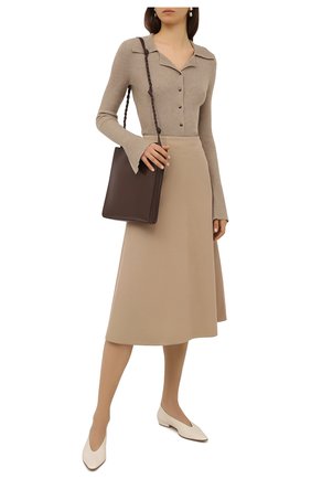 Женская юбка из хлопка и шерсти REDVALENTINO бежевого цвета по цене 34200 руб., арт. VR3RAF55/4R9 | Фото 2 Женская юбка из хлопка и шерсти REDVALENTINO бежевого цвета, арт. VR3RAF55/4R9 | Фото 2