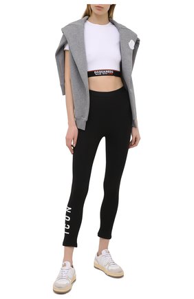 Женский хлопковый топ DSQUARED2 белого цвета по цене 16950 руб., арт. D8M263470 | Фото 2 Женский хлопковый топ DSQUARED2 белого цвета, арт. D8M263470 | Фото 2