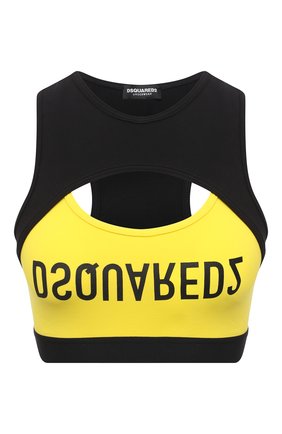 Женский хлопковый бра-топ DSQUARED2 желтого цвета по цене 16950 руб., арт. D8RG73540 | Фото 1 Женский хлопковый бра-топ DSQUARED2 желтого цвета, арт. D8RG73540 | Фото 1