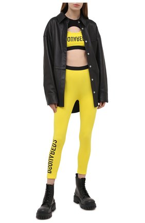 Женский хлопковый бра-топ DSQUARED2 желтого цвета по цене 16950 руб., арт. D8RG73540 | Фото 2 Женский хлопковый бра-топ DSQUARED2 желтого цвета, арт. D8RG73540 | Фото 2