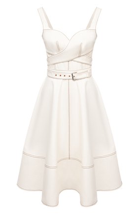 Женское джинсовое платье ALEXANDER MCQUEEN белого цвета по цене 161000 руб., арт. 648946/QMAA9 | Фото 1 Женское джинсовое платье ALEXANDER MCQUEEN белого цвета, арт. 648946/QMAA9 | Фото 1 (Материал внешний: Хлопок; Случай: Коктейльный; Стили: Романтичный; Кросс-КТ: Деним; Рукава: Без рукавов; Женское Кросс-КТ: Платье-одежда, Сарафаны; Длина Ж (юбки, платья, шорты): До колена)