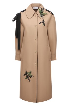 Женский хлопковый плащ REDVALENTINO бежевого цвета по цене 110000 руб., арт. VR3CAC80/5LC | Фото 1 Женский хлопковый плащ REDVALENTINO бежевого цвета, арт. VR3CAC80/5LC | Фото 1
