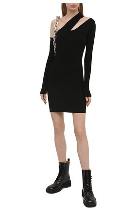 Женское платье из вискозы NANUSHKA черного цвета по цене 44450 руб., арт. SHANI_BLACK_C0MPACT VISC0SE KNIT | Фото 2 Женское платье из вискозы NANUSHKA черного цвета, арт. SHANI_BLACK_C0MPACT VISC0SE KNIT | Фото 2