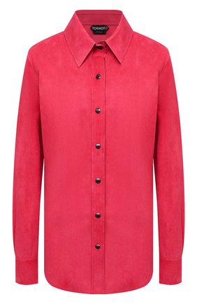 Женская замшевая рубашка TOM FORD фуксия цвета по цене 368000 руб., арт. CAL553-LEX257 | Фото 1 Женская замшевая рубашка TOM FORD фуксия цвета, арт. CAL553-LEX257 | Фото 1