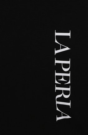 Детская хлопковая футболка LA PERLA черного цвета по цене 7195 руб., арт. 70135/2A-6A | Фото 3 Детская хлопковая футболка LA PERLA черного цвета, арт. 70135/2A-6A | Фото 3