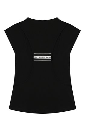 Детская хлопковая футболка LA PERLA черного цвета, арт. 70135/2A-6A | Фото 2 (Материал внешний: Хлопок; Рукава: Короткие; Региональные ограничения белый список (Axapta Mercury): RU; Ростовка одежда: 4 года | 104 см, 5 лет | 110 см, 6 лет | 116 см)