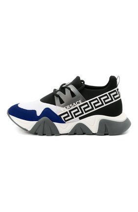 Детские кроссовки VERSACE синего цвета по цене 49650 руб., арт. 1000257/1A00218/34-40 | Фото 2 Детские кроссовки VERSACE синего цвета, арт. 1000257/1A00218/34-40 | Фото 2 (Материал внешний: Текстиль; Материал внутренний: Натуральная кожа; Региональные ограничения белый список (Axapta Mercury): RU)