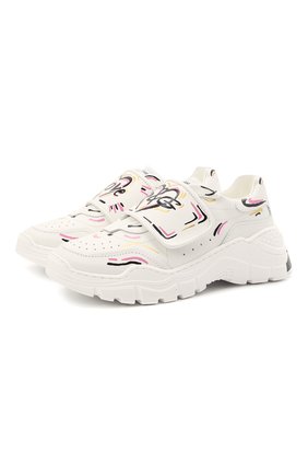 Детские кожаные кроссовки DOLCE & GABBANA белого цвета по цене 28950 руб., арт. D11016/AJ931/29-36 | Фото 1 Детские кожаные кроссовки DOLCE & GABBANA белого цвета, арт. D11016/AJ931/29-36 | Фото 1 (Материал внутренний: Натуральная кожа; Материал внешний: Кожа)