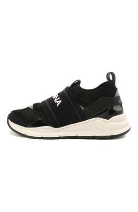 Детские кроссовки DOLCE & GABBANA черного цвета по цене 24850 руб., арт. DA0968/A0238/24-28 | Фото 2 Детские кроссовки DOLCE & GABBANA черного цвета, арт. DA0968/A0238/24-28 | Фото 2