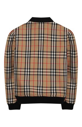 Детская бомбер BURBERRY черного цвета по цене 53100 руб., арт. 8038400 | Фото 2 Детская бомбер BURBERRY черного цвета, арт. 8038400 | Фото 2
