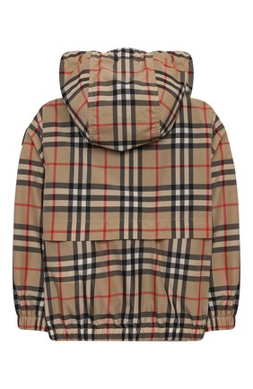 Детского ветровка с капюшоном BURBERRY бежевого цвета по цене 49900 руб., арт. 8038334 | Фото 2 Детского ветровка с капюшоном BURBERRY бежевого цвета, арт. 8038334 | Фото 2