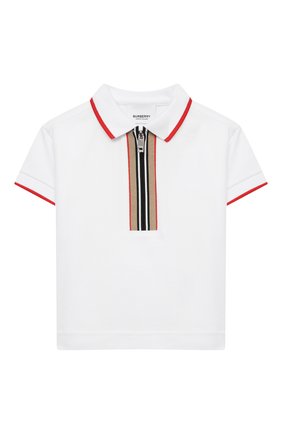 Детский хлопковое поло BURBERRY белого цвета по цене 10650 руб., арт. 8038471 | Фото 1 Детский хлопковое поло BURBERRY белого цвета, арт. 8038471 | Фото 1