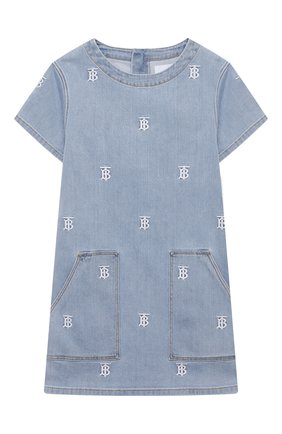Детское джинсовое платье BURBERRY голубого цвета по цене 26100 руб., арт. 8037986 | Фото 1 Детское джинсовое платье BURBERRY голубого цвета, арт. 8037986 | Фото 1