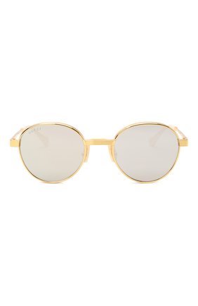 Женские солнцезащитные очки GUCCI золотого цвета по цене 37200 руб., арт. GG0872S 003 | Фото 4 Женские солнцезащитные очки GUCCI золотого цвета, арт. GG0872S 003 | Фото 4 (Тип очков: С/з; Очки форма: Круглые; Оптика Гендер: оптика-унисекс)