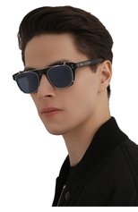 Мужские солнцезащитные очки MONTBLANC черного цвета, арт. MB0122S 003 | Фото 2 (Кросс-КТ: С/з-мужское; Региональные ограничения белый список (Axapta Mercury): RU; Тип очков: С/з; Оптика Гендер: оптика-мужское)