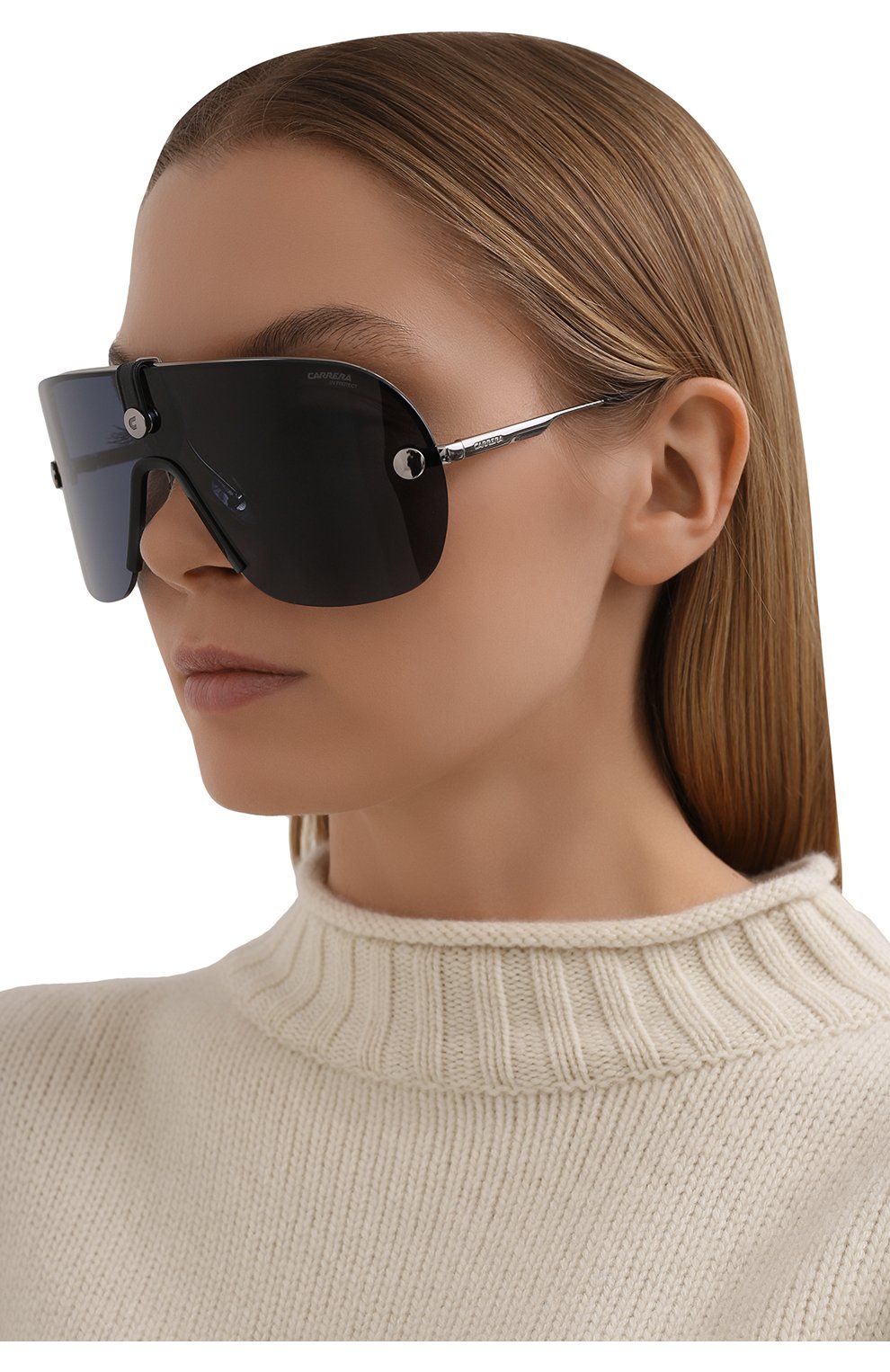 Женские солнцезащитные очки CARRERA черного цвета по цене 28600 руб., арт. CA EPICA II 6LB | Фото 2 Женские солнцезащитные очки CARRERA черного цвета, арт. CA EPICA II 6LB | Фото 2