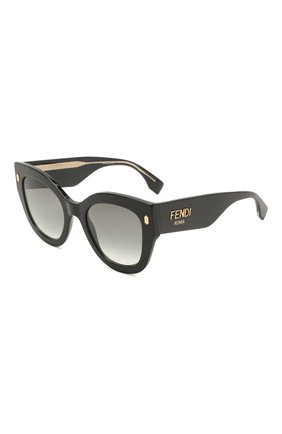 Женские солнцезащитные очки FENDI черного цвета, арт. 0435 807 | Фото 1 (Тип очков: С/з; Региональные ограничения белый список (Axapta Mercury): RU; Оптика Гендер: оптика-женское; Очки форма: Cat-eye)