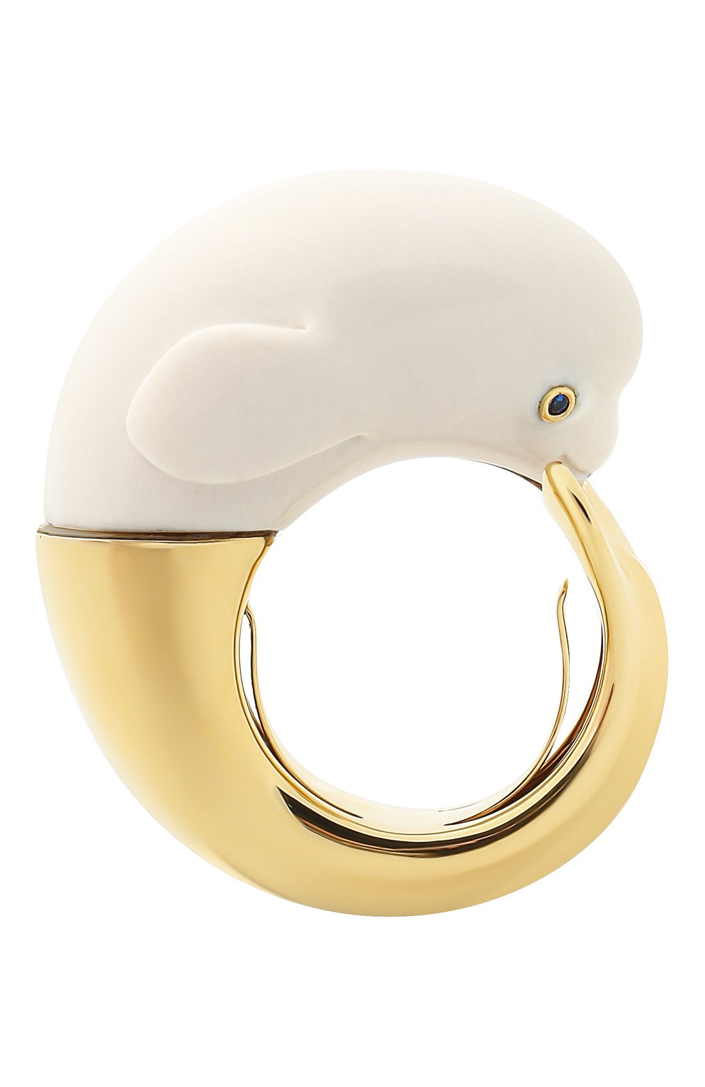 Женские кольцо BIBI VAN DER VELDEN бесцветного цвета, арт. R20170657 | Фото 2 (Драгоценные камни: Сапфиры; Материал сплава: Желтое золото)