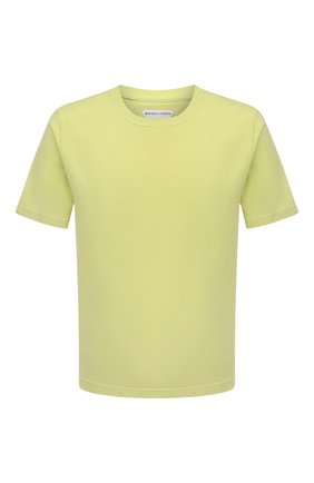 Мужская хлопковая футболка BOTTEGA VENETA светло-зеленого цвета, арт. 649055/VF1U0 | Фото 1 (Длина (для топов): Стандартные; Принт: Без принта; Материал внешний: Хлопок; Рукава: Короткие; Стили: Минимализм; Региональные ограничения белый список (Axapta Mercury): RU)