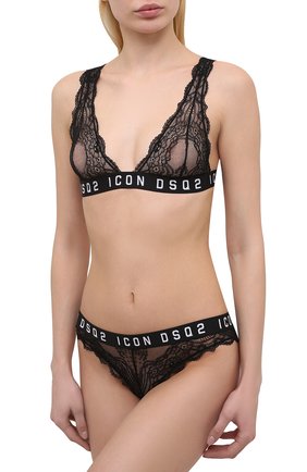 Женский бюстгальтер с мягкой чашкой DSQUARED2 черного цвета по цене 15150 руб., арт. D8R083420 | Фото 2 Женский бюстгальтер с мягкой чашкой DSQUARED2 черного цвета, арт. D8R083420 | Фото 2