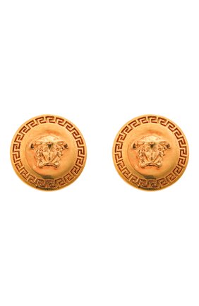 Женские серьги tribute VERSACE золотого цвета по цене 30800 руб., арт. DG2H765/DJMT | Фото 1 Женские серьги tribute VERSACE золотого цвета, арт. DG2H765/DJMT | Фото 1