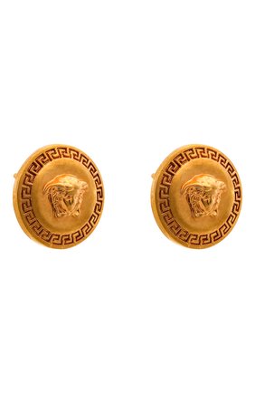 Женские серьги tribute VERSACE золотого цвета по цене 30800 руб., арт. DG2H765/DJMT | Фото 3 Женские серьги tribute VERSACE золотого цвета, арт. DG2H765/DJMT | Фото 3