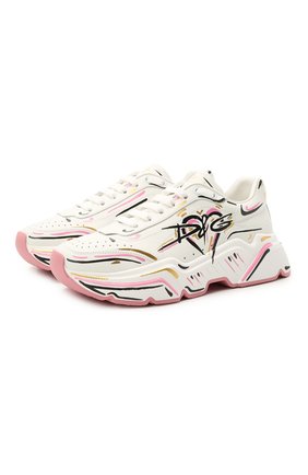 Женские кожаные кроссовки day master DOLCE & GABBANA белого цвета по цене 66800 руб., арт. CK1791/A0395 | Фото 1 Женские кожаные кроссовки day master DOLCE & GABBANA белого цвета, арт. CK1791/A0395 | Фото 1