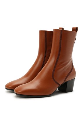 Женские кожаные ботильоны goldee CHLOÉ коричневого цвета по цене 75950 руб., арт. CHC21S40042 | Фото 1 Женские кожаные ботильоны goldee CHLOÉ коричневого цвета, арт. CHC21S40042 | Фото 1