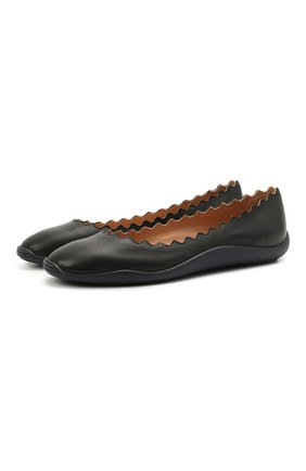 Женские кожаные балетки lauren CHLOÉ черного цвета по цене 39950 руб., арт. CHC21S402M5 | Фото 1 Женские кожаные балетки lauren CHLOÉ черного цвета, арт. CHC21S402M5 | Фото 1