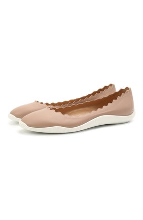 Женские кожаные балетки lauren CHLOÉ бежевого цвета по цене 39950 руб., арт. CHC21S402M5 | Фото 1 Женские кожаные балетки lauren CHLOÉ бежевого цвета, арт. CHC21S402M5 | Фото 1