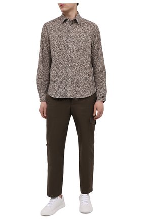 Мужская хлопковая рубашка KENZO бежевого цвета по цене 29950 руб., арт. FB55CH4019LS | Фото 2 Мужская хлопковая рубашка KENZO бежевого цвета, арт. FB55CH4019LS | Фото 2 (Рукава: Длинные; Стили: Кэжуэл; Длина (для топов): Стандартные; Рубашки М: Regular Fit; Манжеты: На пуговицах; Принт: С принтом; Воротник: Кент; Случай: Повседневный; Материал внешний: Хлопок)