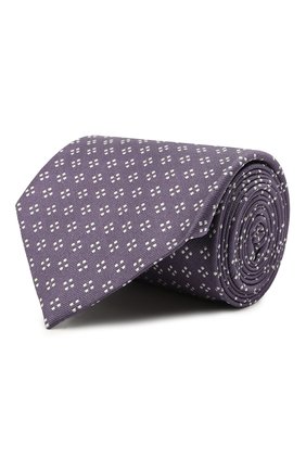 Мужской шелковый галстук BRIONI сиреневого цвета, арт. 062H00/P0436 | Фото 1 (Материал: Текстиль, Шелк; Принт: С принтом)