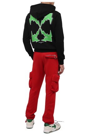 Мужской хлопковое худи OFF-WHITE черного цвета по цене 45900 руб., арт. 0MBB034S21FLE009 | Фото 2 Мужской хлопковое худи OFF-WHITE черного цвета, арт. 0MBB034S21FLE009 | Фото 2
