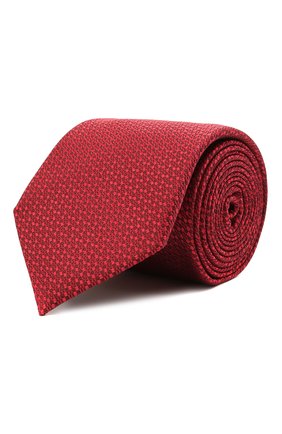 Мужской шелковый галстук CANALI красного цвета, арт. 24/HJ03122 | Фото 1 (Материал: Шелк, Текстиль; Принт: С принтом)