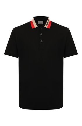 Мужское хлопковое поло BURBERRY черного цвета по цене 37200 руб., арт. 8039265 | Фото 1 Мужское хлопковое поло BURBERRY черного цвета, арт. 8039265 | Фото 1