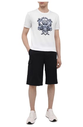 Мужская хлопковая футболка DOLCE & GABBANA белого цвета по цене 36300 руб., арт. G8JX7T/FI76F | Фото 2 Мужская хлопковая футболка DOLCE & GABBANA белого цвета, арт. G8JX7T/FI76F | Фото 2