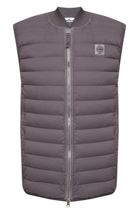 Мужской пуховый жилет STONE ISLAND темно-серого цвета по цене 29950 руб., арт. 7415G0225 | Фото 1 Мужской пуховый жилет STONE ISLAND темно-серого цвета, арт. 7415G0225 | Фото 1