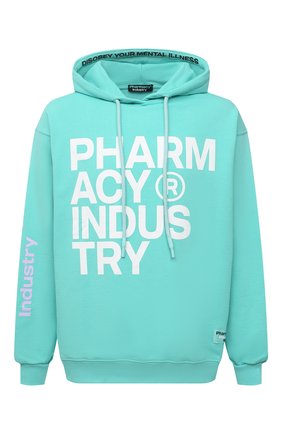 Мужской хлопковое худи PHARMACY INDUSTRY светло-зеленого цвета по цене 16350 руб., арт. PHM226 | Фото 1 Мужской хлопковое худи PHARMACY INDUSTRY светло-зеленого цвета, арт. PHM226 | Фото 1