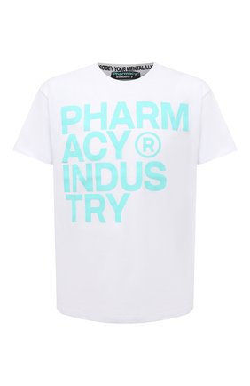 Мужская хлопковая футболка PHARMACY INDUSTRY белого цвета по цене 9675 руб., арт. PHM227 | Фото 1 Мужская хлопковая футболка PHARMACY INDUSTRY белого цвета, арт. PHM227 | Фото 1